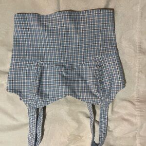 Hollister Light Blue Plaid Top